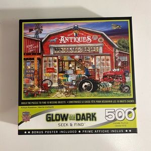 Like New 500 Piece Glow In The Dark Jigsaw Puzzle “Antique Roadshow”